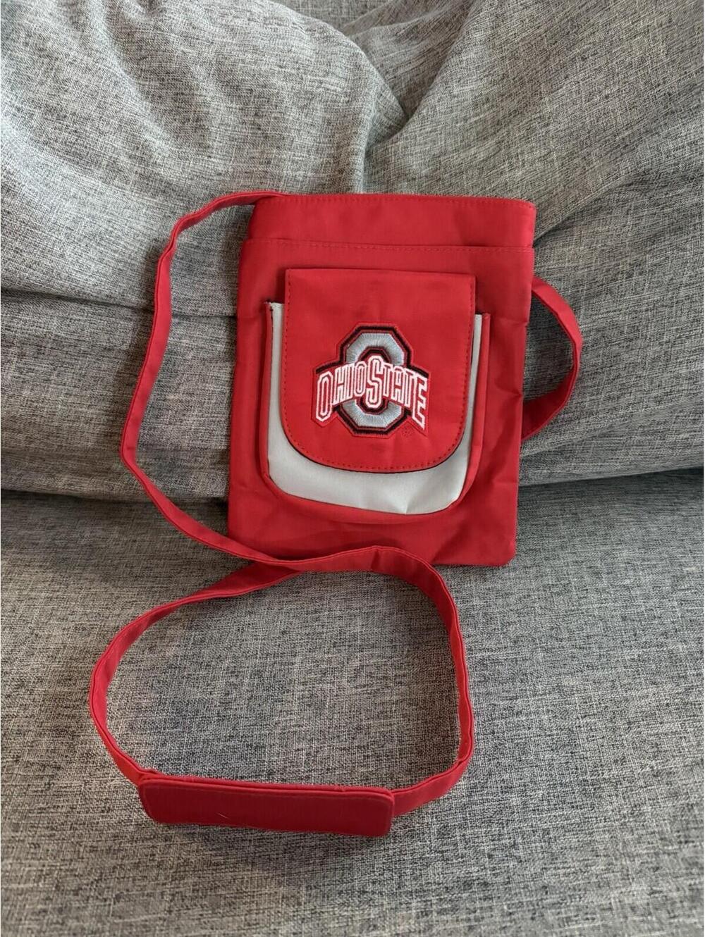 Ohio State Buckeyes Pro Fanity Littlearth Crossbody Bag Red Embroidered